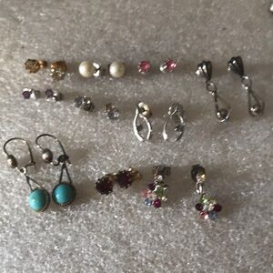 Elegant Silver and Turquoise Earrings Set 10